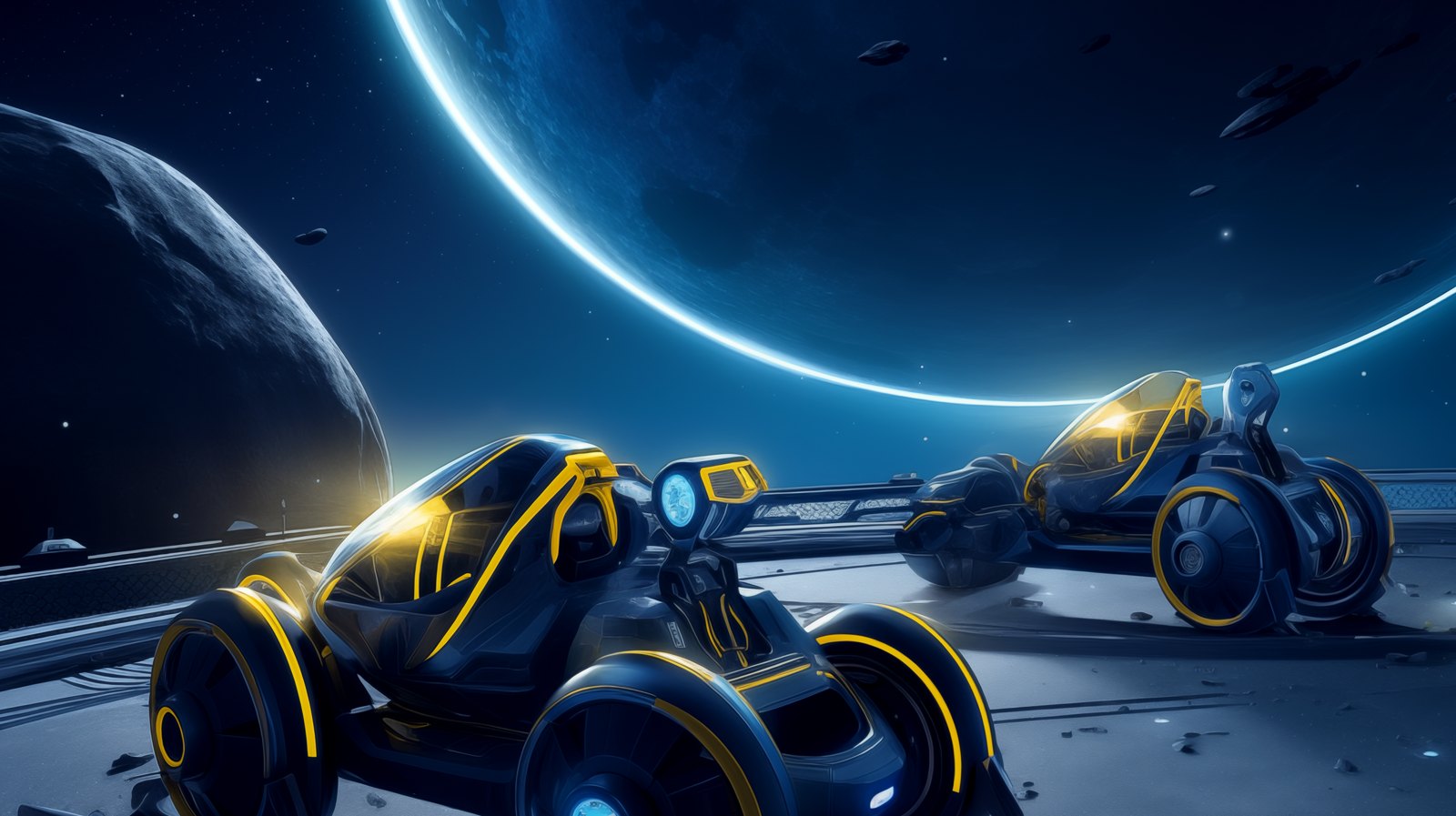 Space Race — generated key-art background