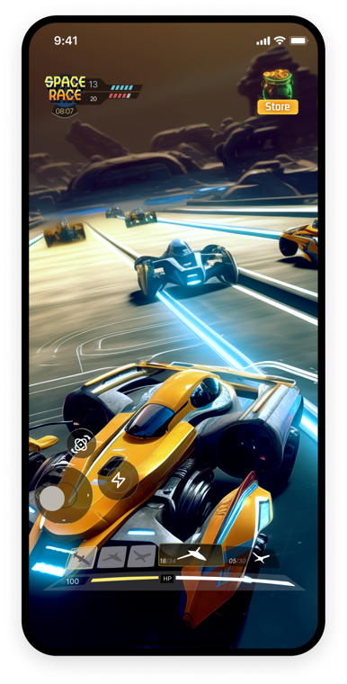 Space Race app screen