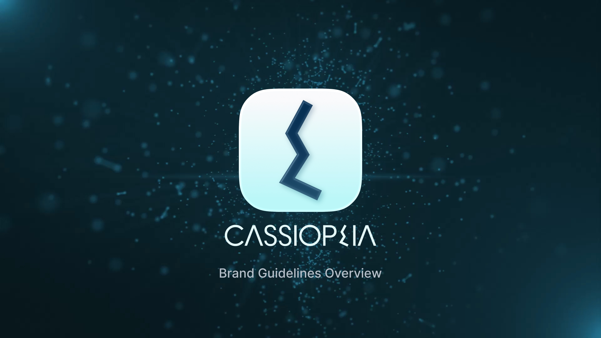 Cassiopeia brand guidelines — cover