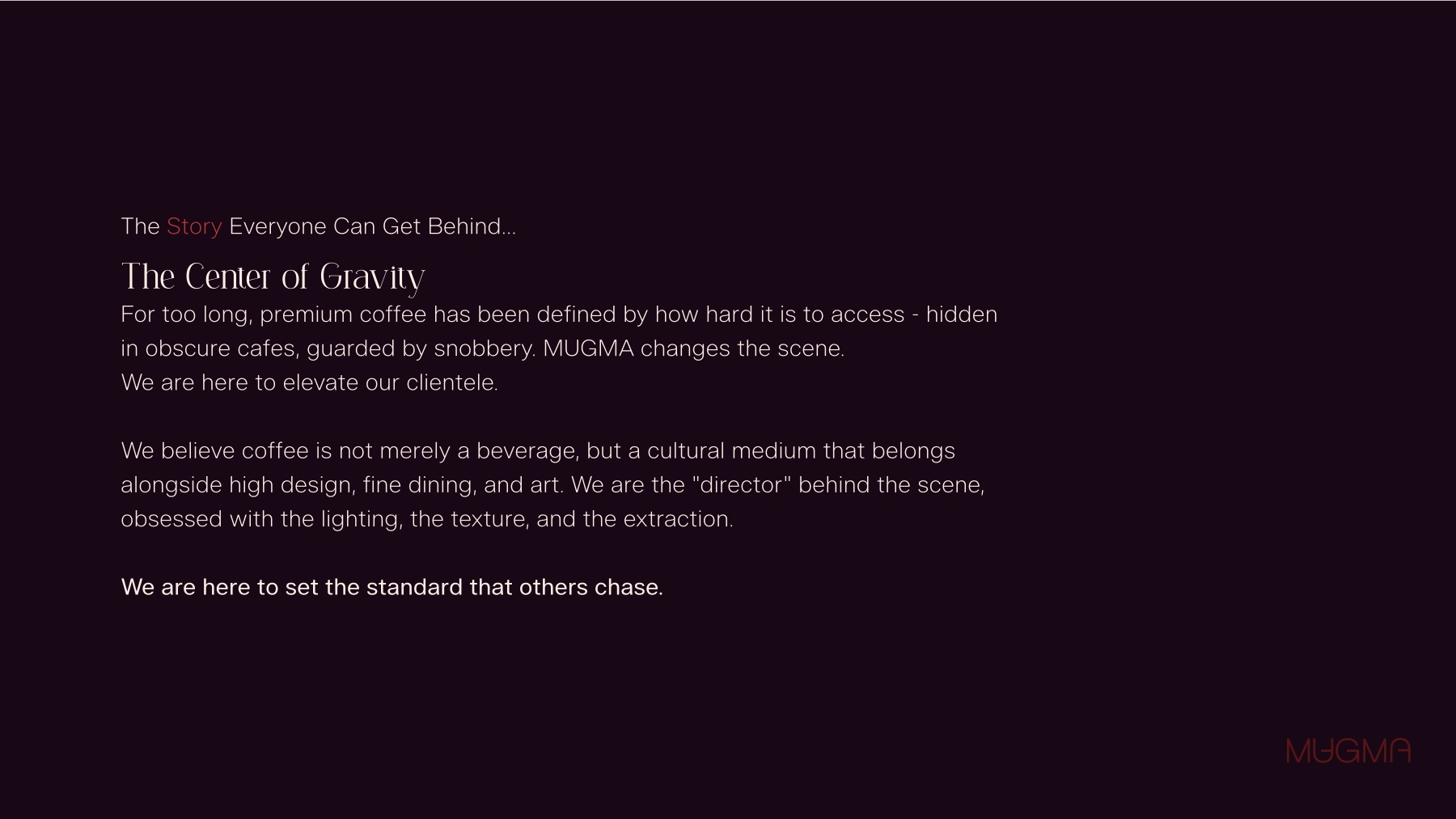 Mugma — brand intro spread